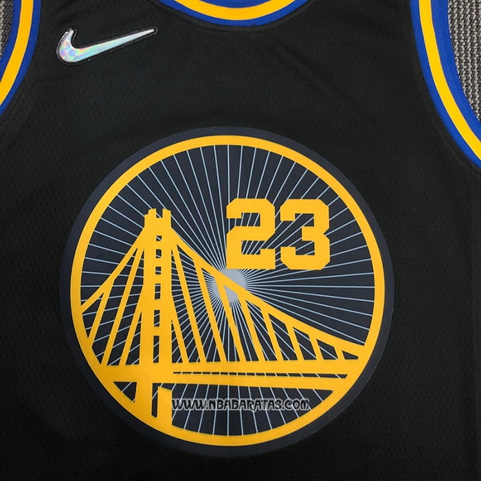 Camiseta Golden State Warriors Draymond Green #23 Ciudad 2021-22 Negro